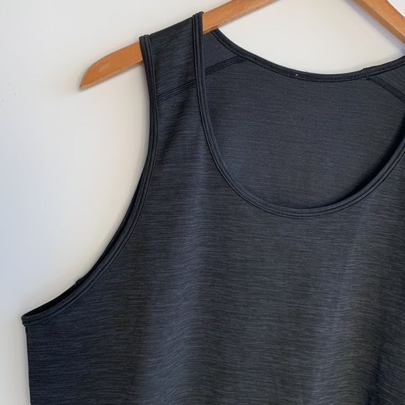 lululemon Men's Tech Tank Heathered Black SzL - Picture 6 of 7